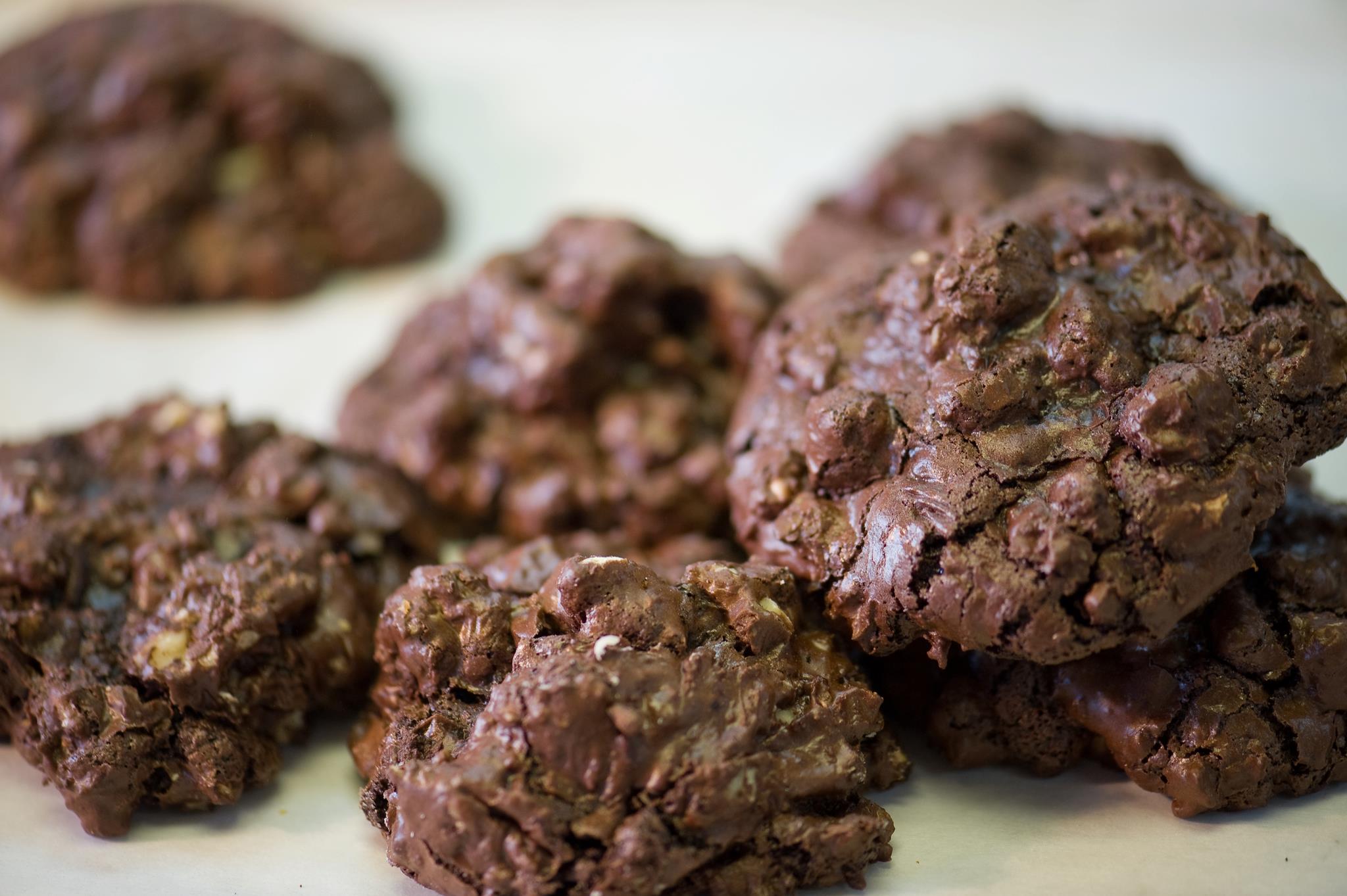 Chunky Walnut Chocolate Cookies (New York Style) - Sweetest Menu