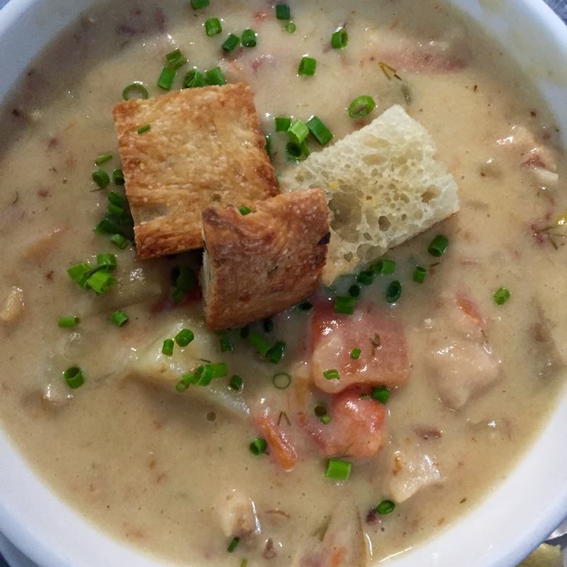 Kevin's homemade Clam Chowder